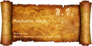 Machala Vajk névjegykártya